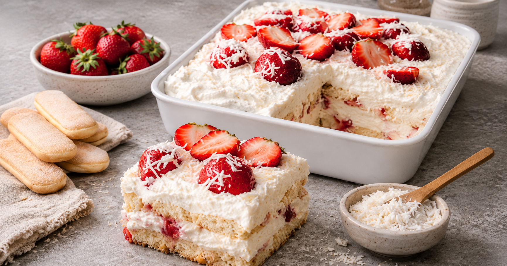  Erdbeer Raffaello Tiramisu 