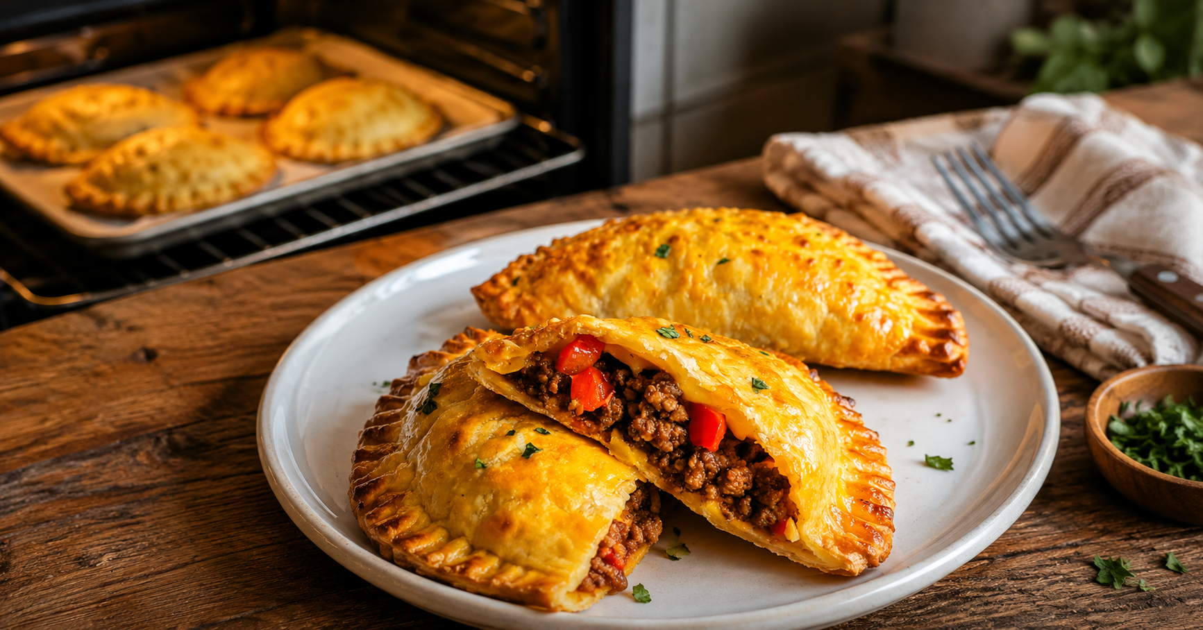 Diese knusprigen Rindfleisch-Empanadas sind unwiderstehlich – herzhaft, würzig & goldbraun gebacken