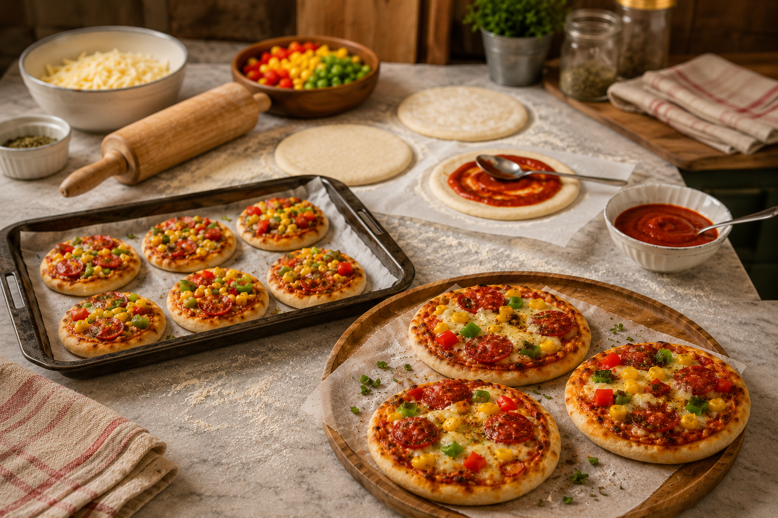 Diese Mini-Pizzen sind ein Hit – knusprig, käsig & einfach gemacht