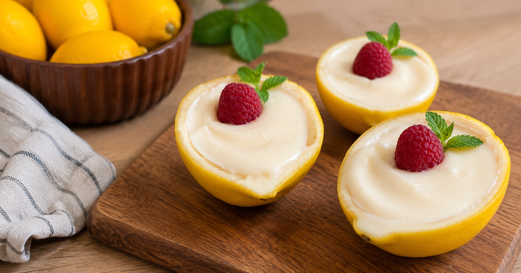 Cremiges Zitronendessert mit nur drei Zutaten – Frisch, samtig und das perfekte Sommerdessert