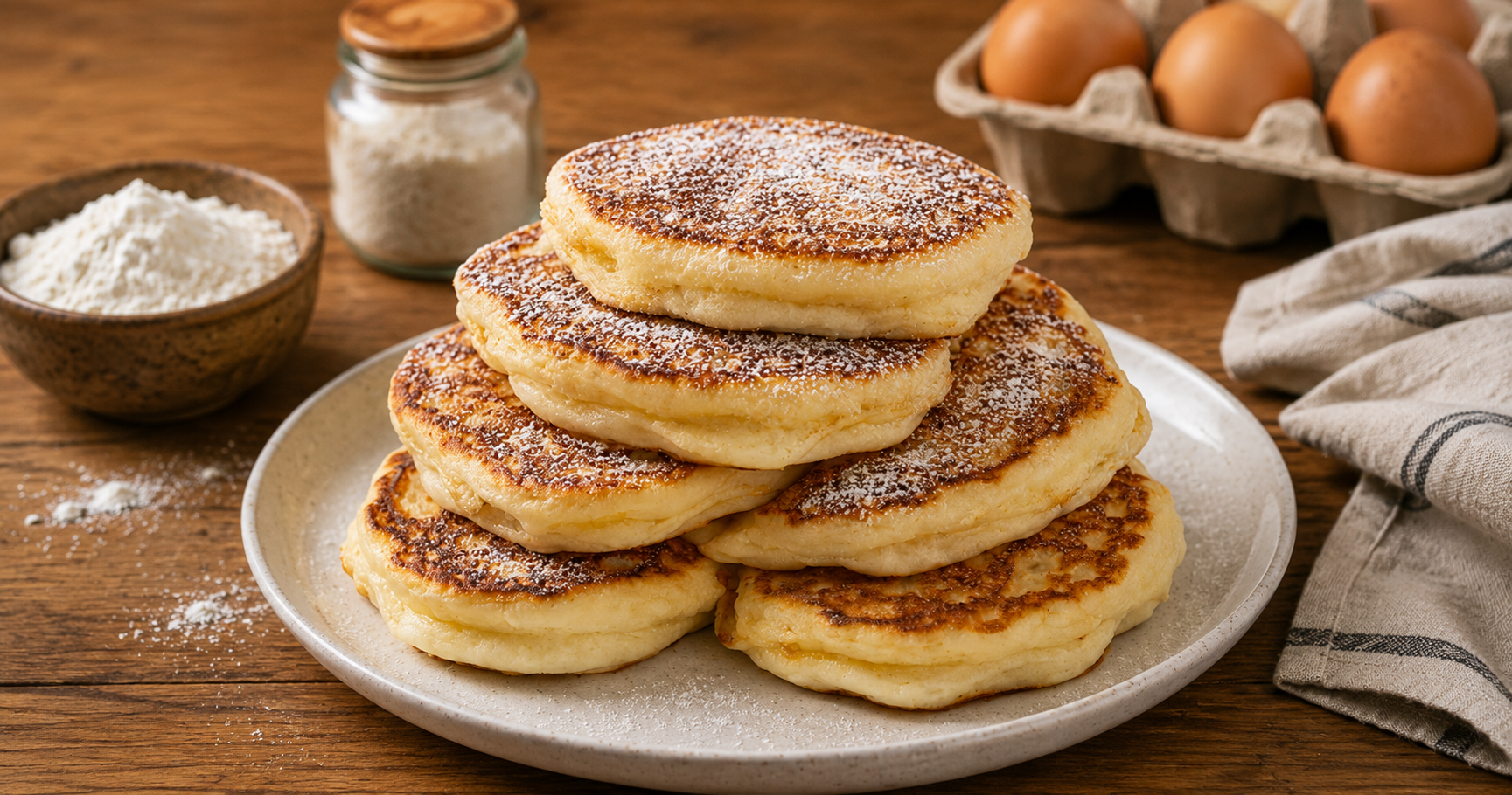 Fluffige Quark-Pfannkuchen ohne Mehl – Locker, saftig und perfekt für Frühstück oder Dessert