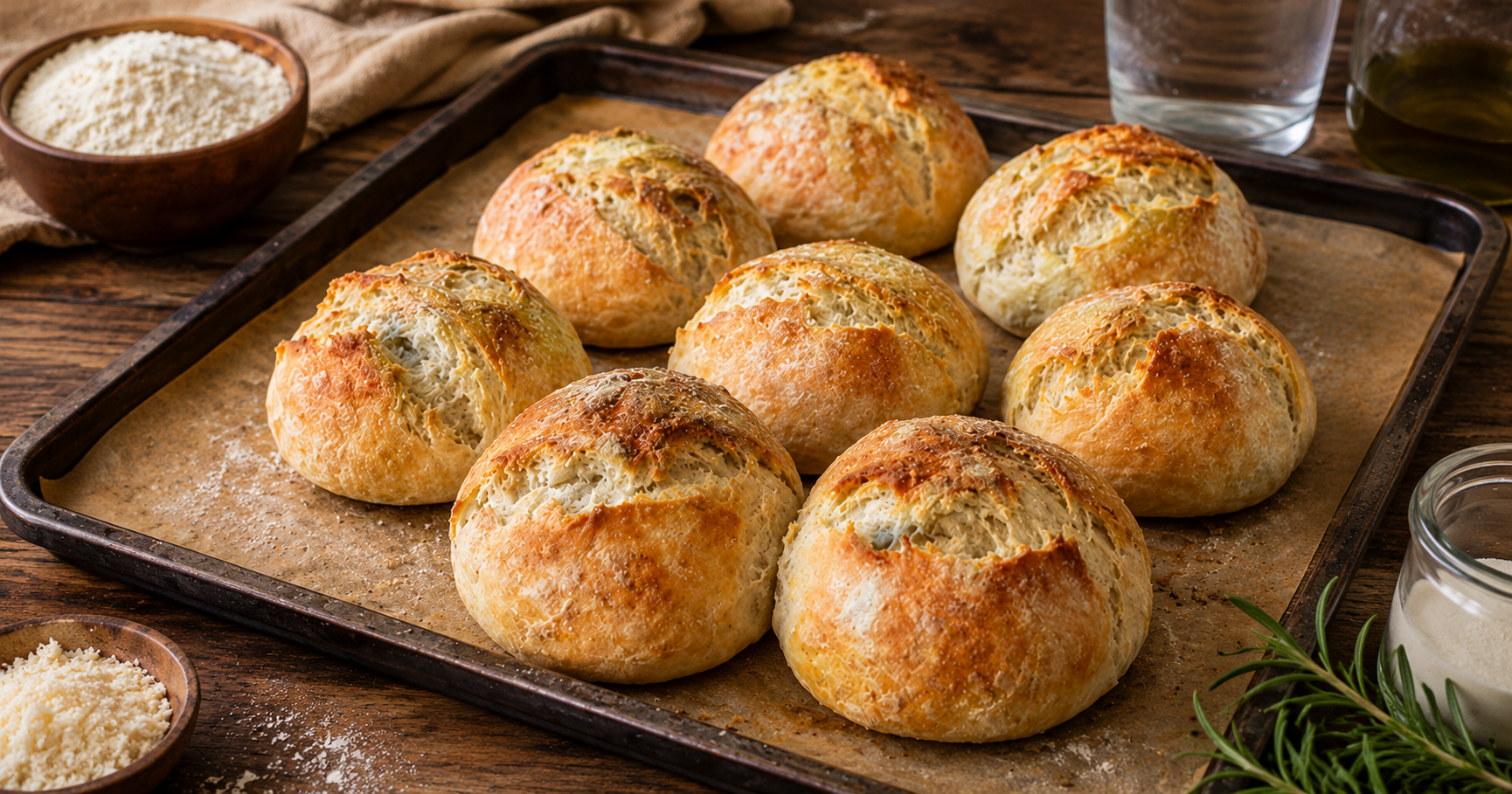 Knusprige Übernacht-Brötchen – Einfach vorbereitet und morgens frisch gebacken