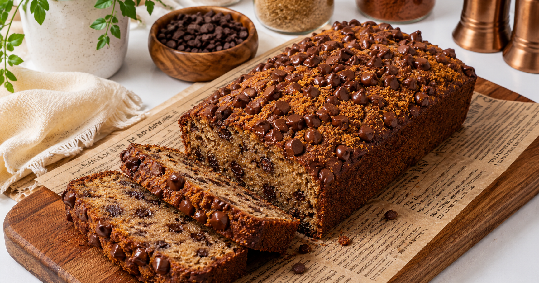 Biscoff-Bananenbrot mit Schokostückchen – Saftig, aromatisch und unglaublich lecker