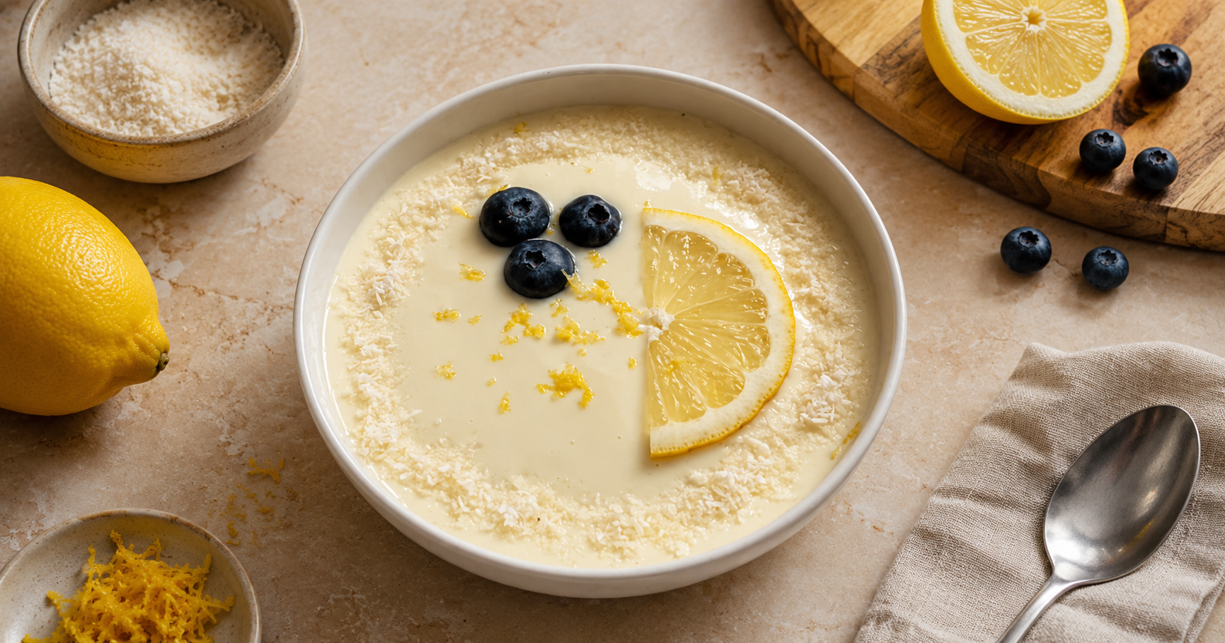 Zitronen-Porridge mit Cheesecake-Geschmack– Fruchtig, leicht und perfekt zum Frühstück