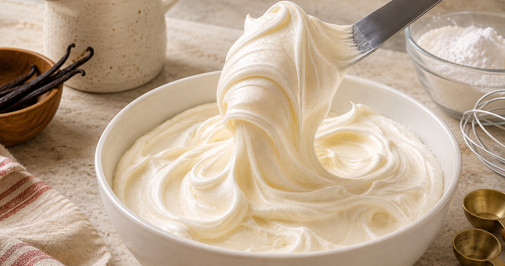 Leichte Vanillecreme ohne Butter – perfekt für Cupcakes und Torten