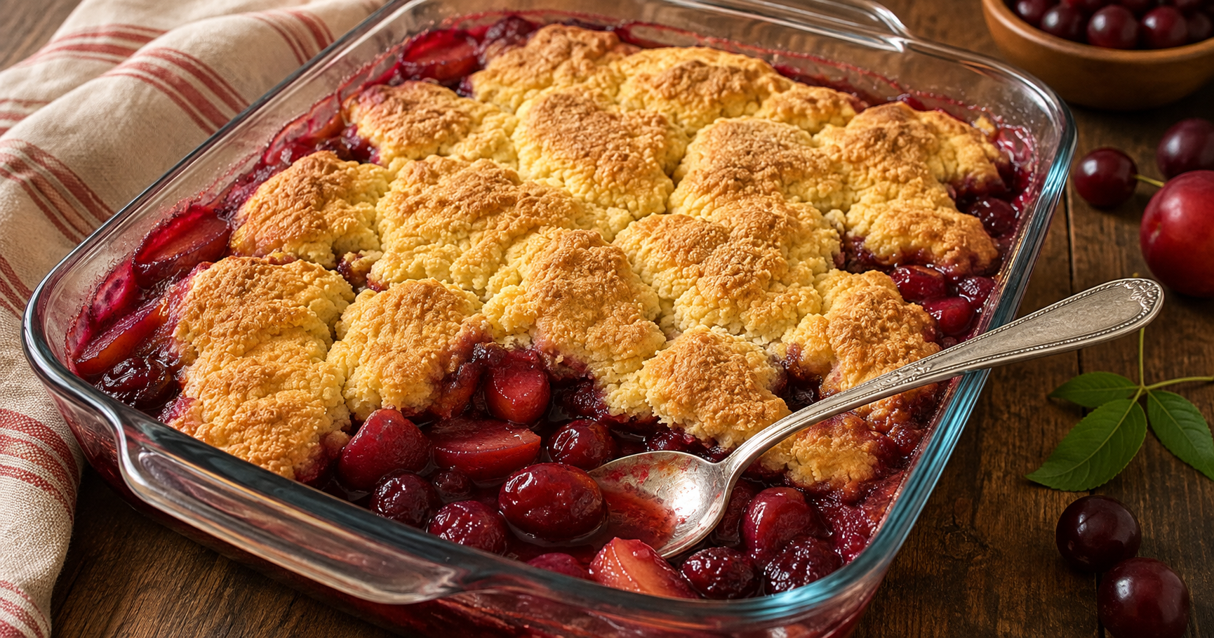 Beeren-Cobbler mit knuspriger Kruste – nur 3 Zutaten und ohne Butter