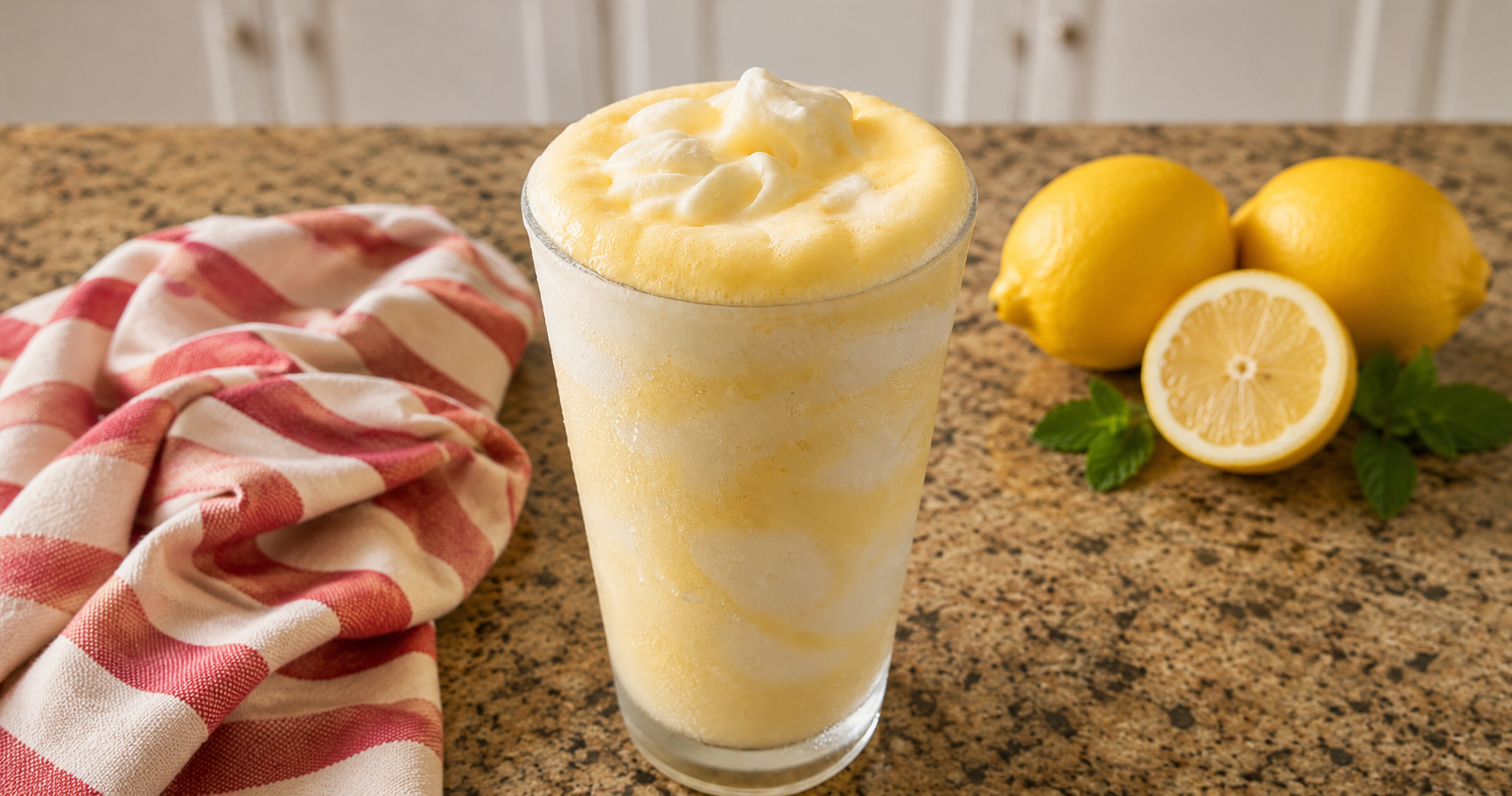 Cremige Zitronenlimonade mit Vanilleeis – erfrischend und in 5 Minuten fertig