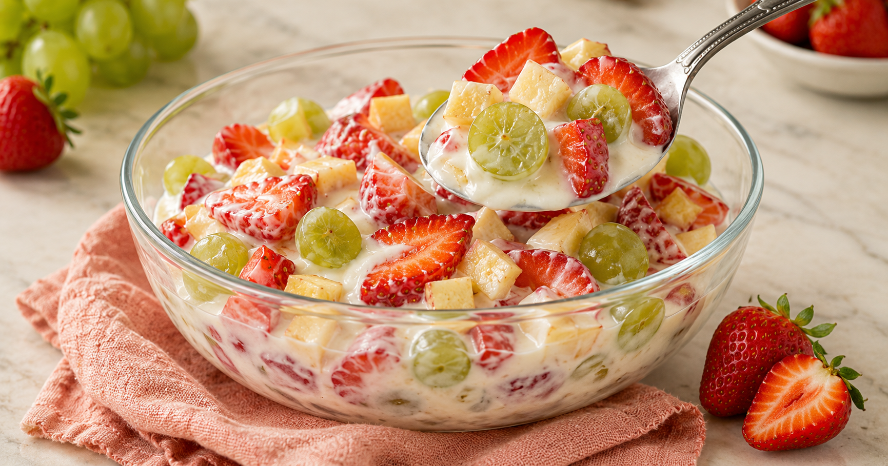 Cremiger Obstsalat mit Joghurt – fruchtig, leicht und schnell gemacht