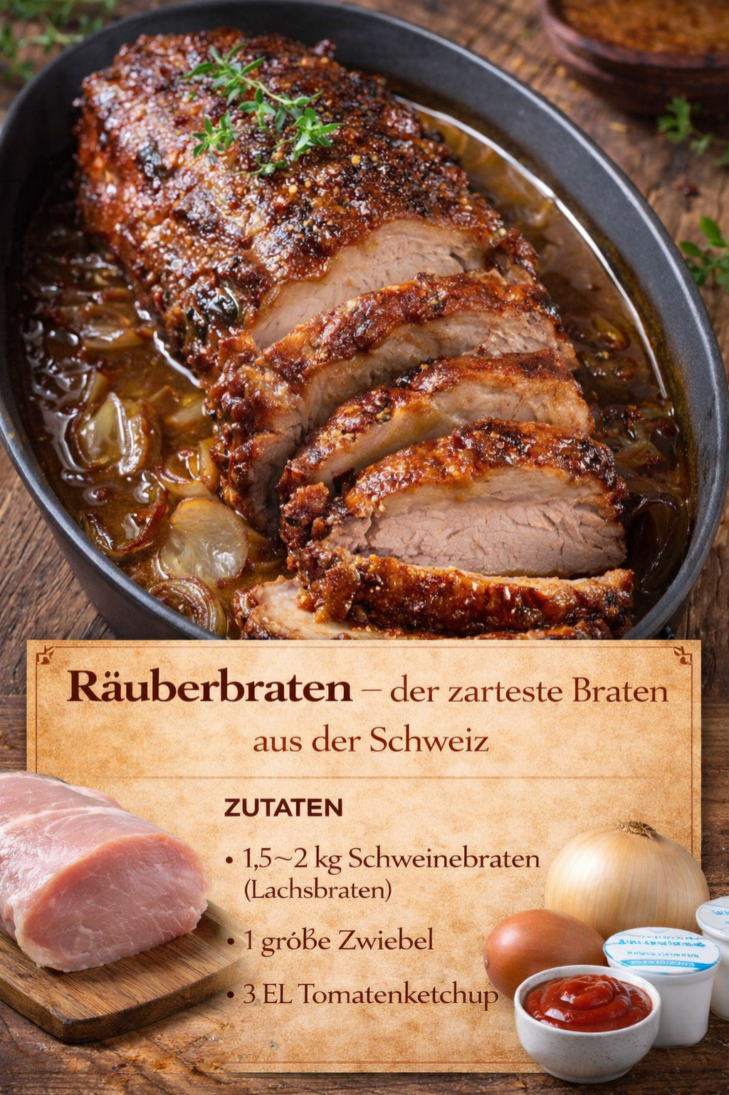Dieser Räuberbraten ist so zart, dass er auf der Zunge zergeht
