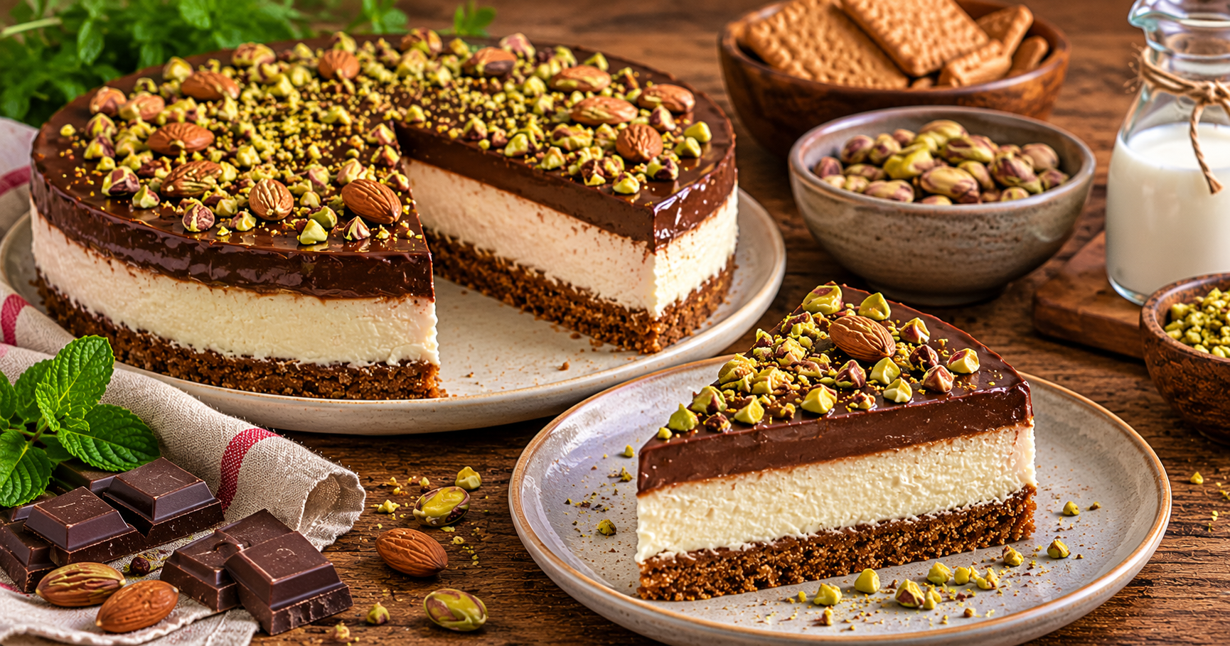 Pistazien-Schokoladen-Torte – cremig, samtig & wie vom Konditor