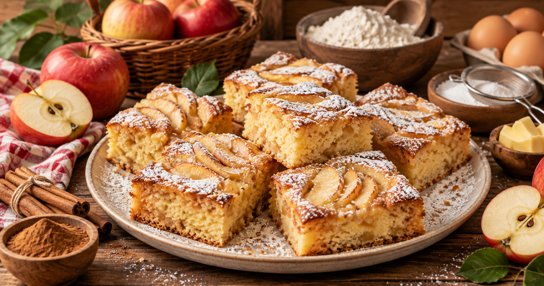 Apfelkuchen in 5 Minuten – saftig, fluffig & gelingt einfach immer