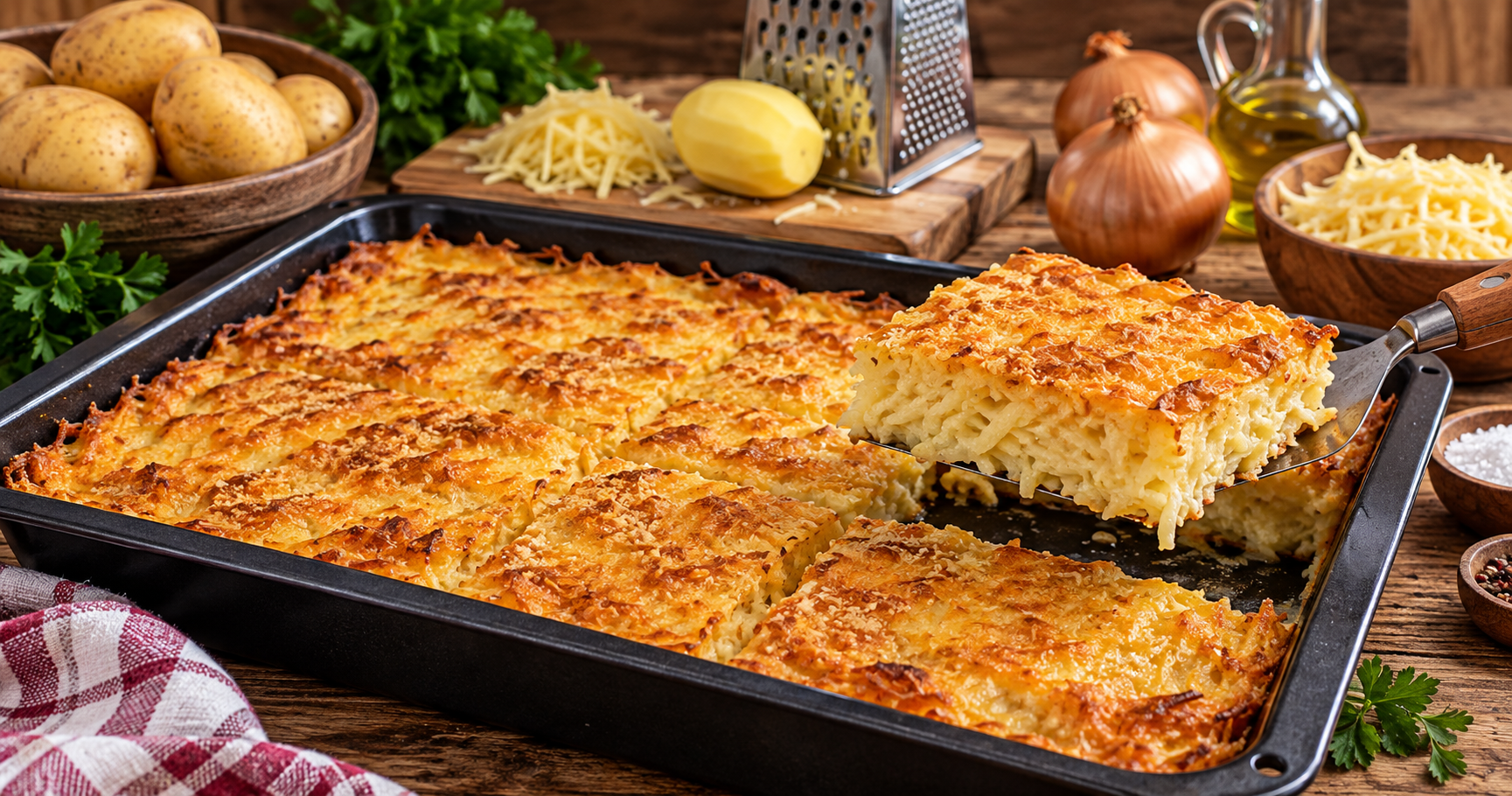 Ein Geschmack, der süchtig macht – cremiger Kartoffel-Zwiebel-Auflauf